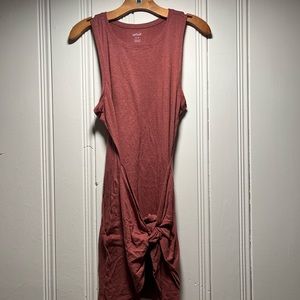Aerie Medium Pink/Salmon Dress with Front Tie